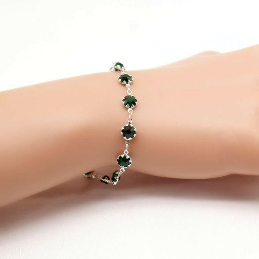 Handmade Women's Flower Bracelet - Gold & Silver