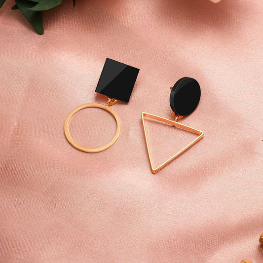 Korean Round Geometric Earrings for Women 1 Style
