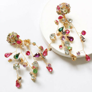 Colorful Rhinestone Earrings