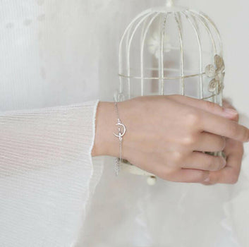 Cat on Moon Bracelet Necklace