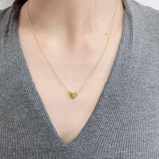 Flowing Heart-Shaped Sterling Silver Necklace