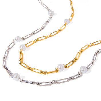 18K Gold Pearl Design High-End Necklace