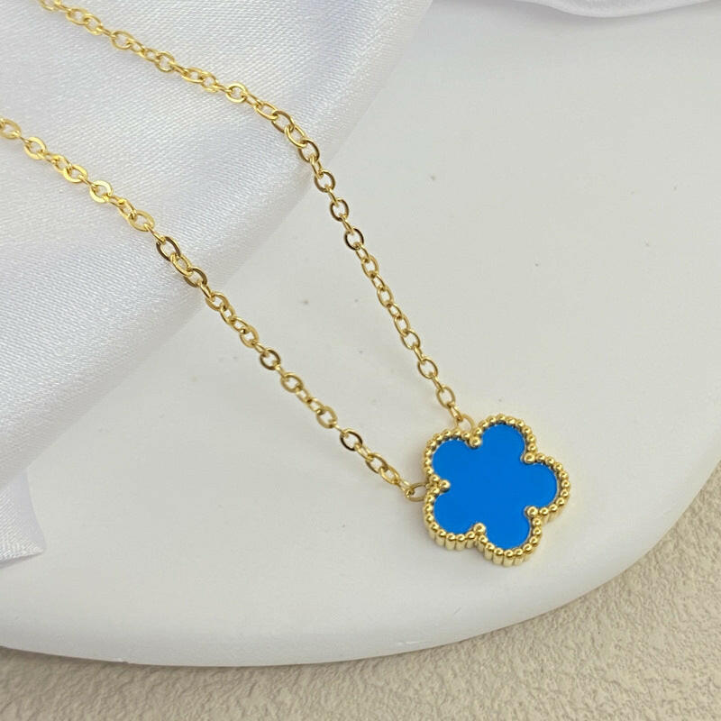 Lucky Girl Double-sided Necklace Blue