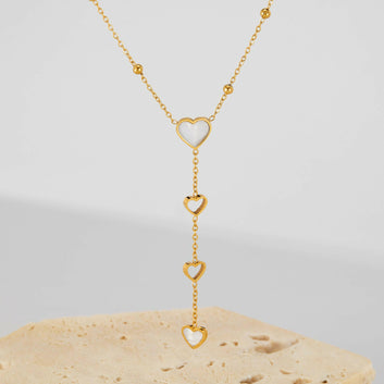 Tassel Mother Shell Hollow Out Necklace