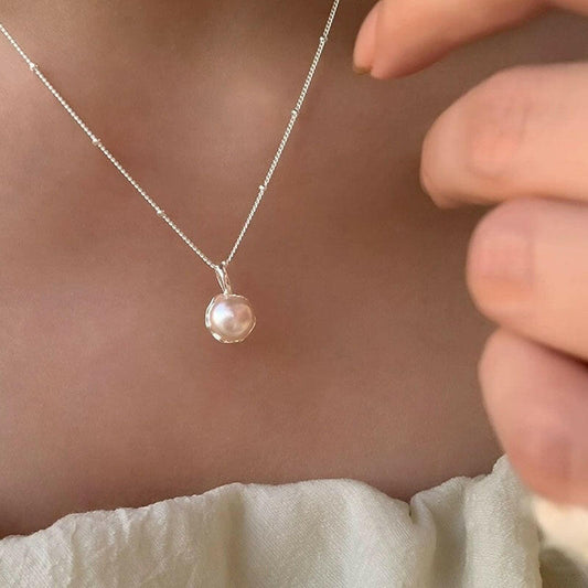 S925 Sterling Silver Freshwater Pearl Necklace for Women
