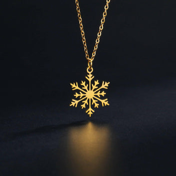 Elegant Women's Snowflake Pendant Necklace