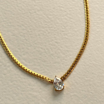 Vintage 18K Gold Plated Titanium Steel Chain Necklace
