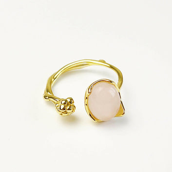 Jeweleze Elegant Pink Gemstone Ring for Stylish Occasions J1625 18K Gold