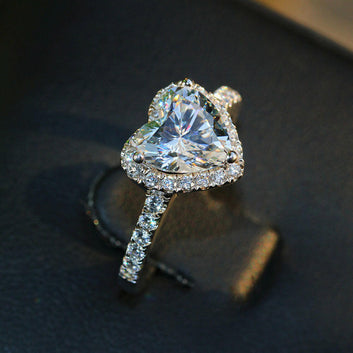 Love Knot Heart-Shaped Sterling Silver Ring